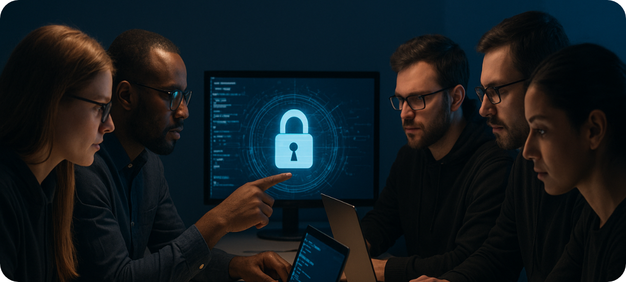 Professional penetration testers working on a project.